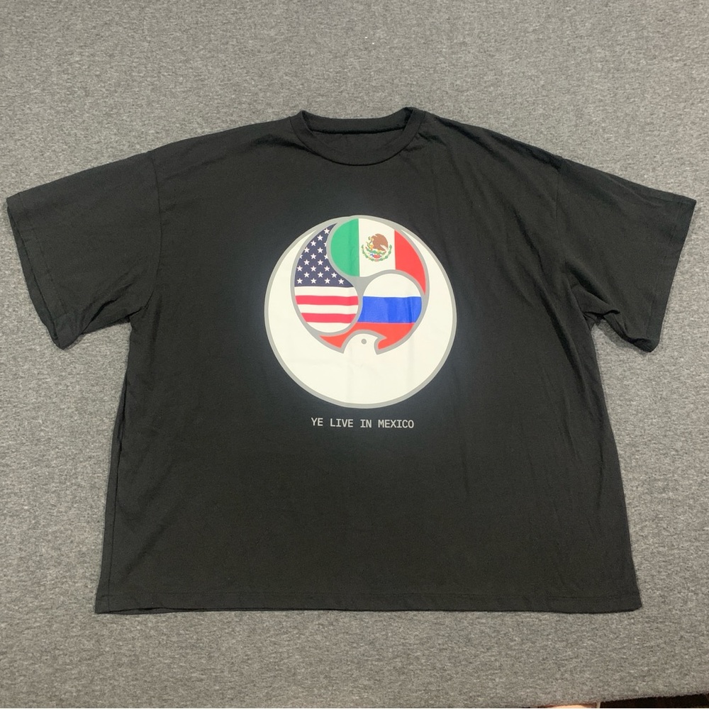 Kanye West Merch Mexico City Tshirt TS-07 in Black Size 3 (US L-XL) BOXY FIT